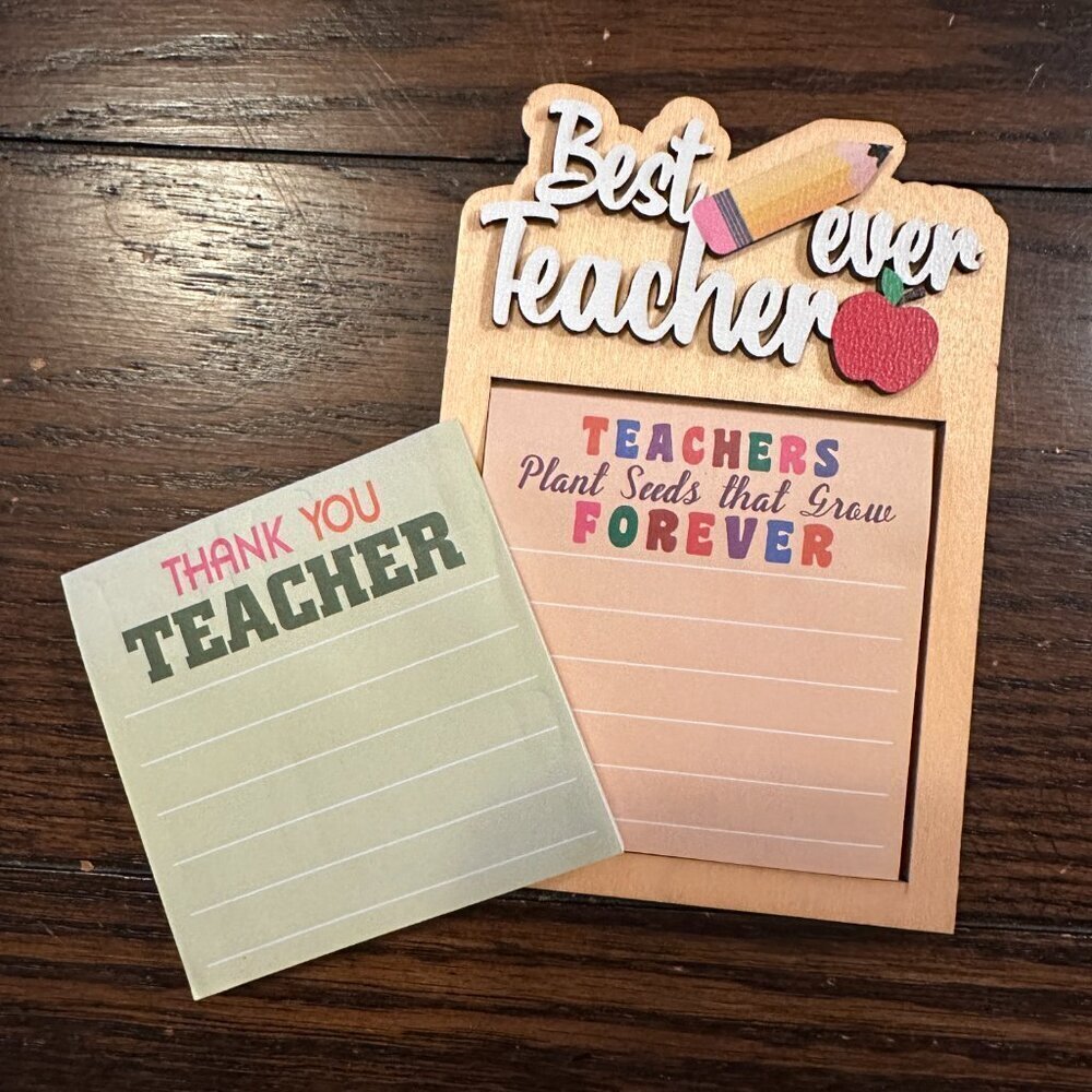 Teacher Bundle- Teacher Decor, Post it's and holder and Pencil case with pens - Picture 6 of 9